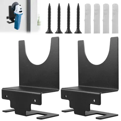 Winkelschleifer-Halter 2er-Set, Wandhalter aus Stahl, 14x11x5 cm