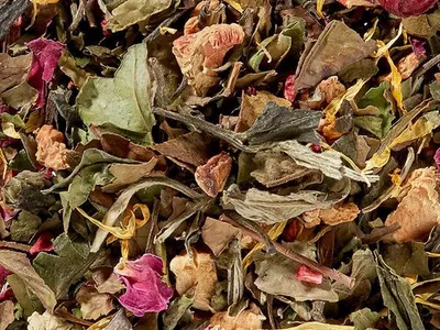 Produktbild von Weißteemischung Himbeere-Tonkabohne Himbeer-Tonkabohne-Note aromatisiert