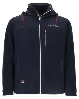 Produktbild von Dry Fashion Herren Fleecejacke Tallin - Kapuzenjacke in Navy, Größe 40