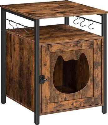 Produktbild von Famanu Katzenklo Katzen-Toilette - Vintage Design mit Stauraum