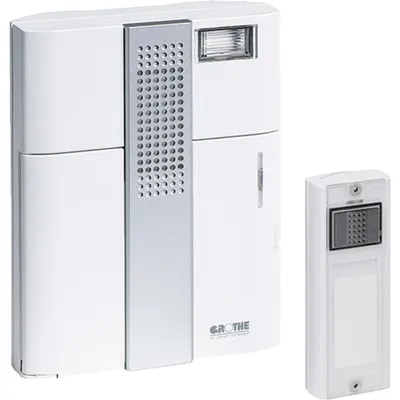 Zdjęcie produktu dla Grothe MISTRAL 300M Wireless door bell kit Silber - Weiß (43300)