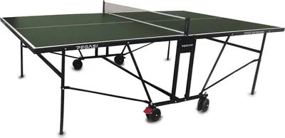 Produktbild von Pegasi Tischtennisplatte 500 - Tischtennisplatte Indoor - Faltbare Tischtennistisch - Klappbar - Original Tischtennistisch - Mit Rädern - Beweglich - Grün