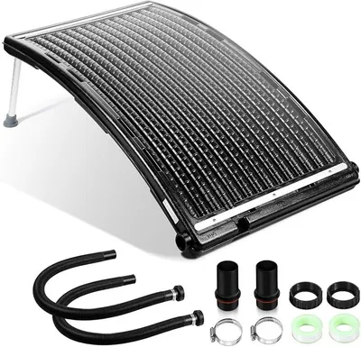 Produktbild von Solarheizung Pool x 1, Pool Solarheizung Solarkollektor 110 x 65 x 35cm, Höhenverstellbar Solar Poolheizer für Pools bis 10000 L/H, 32/38mm Anschluss Poolheizung Solar Heizung Wasser
