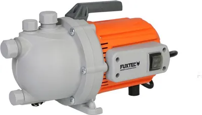 Produktbild von FUXTEC elektrische Gartenpumpe mit 3100 l/h Fördermenge | für Klarwasser, Regenwasser, Brunnenwasser, Chlorwasser & mehr | 3,5 bar | 6,4kg | FX-GP1600