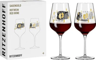 Produktbild von Schwarzes Weinglas 400ml mit Traubenmotiv