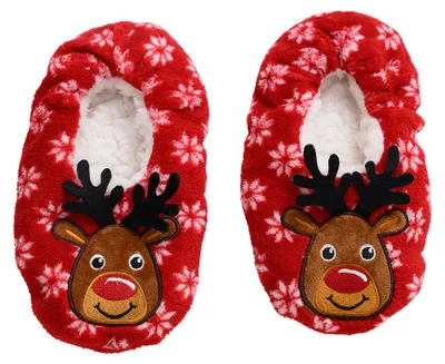 Zdjęcie produktu dla Kapcie dziecięce CHRISTMAS KIDS, czerwone - różne rozmiary Rozmiar: 23 - 26