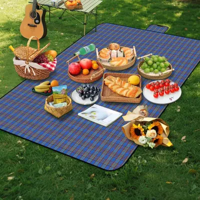Imagen del producto de Manta de picnic impermeable, de 150 x 200 cm, plegable, ideal para camping y playa