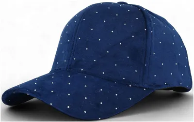 Produktbild von styleBREAKER Damen Baseball Cap mit Strass Nieten | 6-Panel Samt Basecap mit gebogenem Schirm | Verstellbare Einfarbige Kappe mit Klettverschluss 56-59 cm