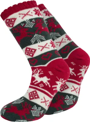 Produktbild von normani Strick-Kuschelsocken mit Norwegermotiv und ABS