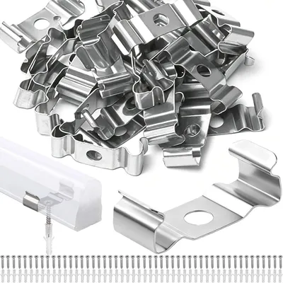 T5 LED-Lampenclips 50 Stück mit Schrauben und Dübeln