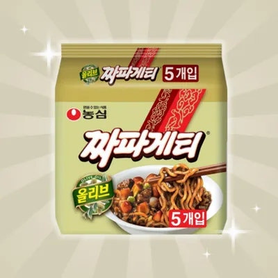 Produktbild von Nongshim Chapagetti – 5er Pack – Koreanische Instant-Jajang-Nudeln   +Heartforcards Versandschutz