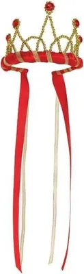 Produktbild von Bänderdiadem Farbe rot/gold