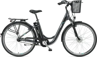 Zdjęcie produktu dla Rower elektryczny Telefunken RC840 28 cali z 7-biegową przekładnią w piaście Shimano / silnik przedni 250 W / akumulator w rurze podsiodłowej 531,3 Wh / antracytowy