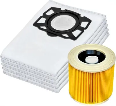 Produktbild von Staubsaugerbeutelfilter passend für Kärcher KFI 357 KFI357 KA 40 Ersatzbeutel für Kärcher 2.863-314.0WD2 plus WD4