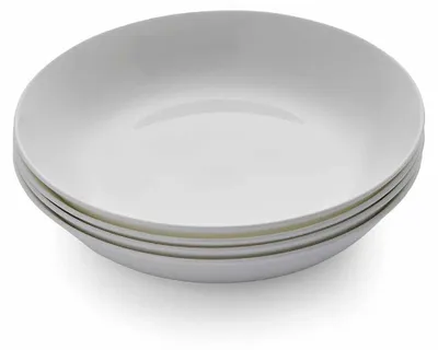 Pasta-Schalen-Set, 4-teilig, Porzellan, weiß, 21,5 cm