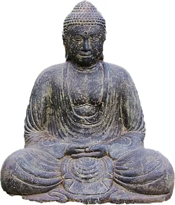 Produktbild von Buddha Japan aus Steinguss perfekt für den Garten die Terrasse oder den Vorgarten ist Frostfest Witterungsbeständig und Neu 80cm H, APL-SB7-080af