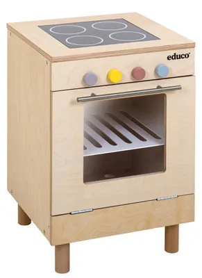 Image de Educo Jeu d'imitation - Cuisinière - en bois - jeu Montessori
