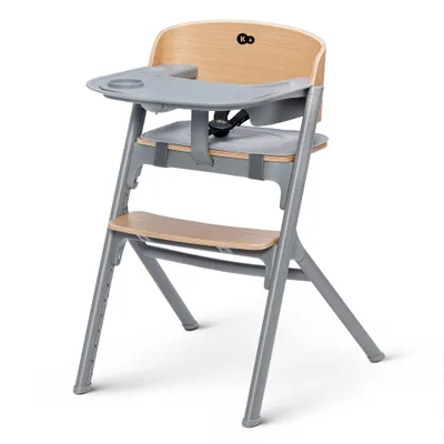 Image de Kinderkraft LIVY 3-in-1 - Chaise haute pour enfants - siège réglable & repose-pieds - pour enfants & adultes jusqu'à 110 kg - design moderne - naturel