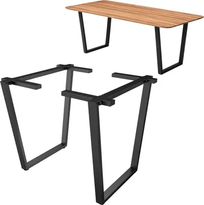Obrázek produktu pro DanDiBo 2x nohy stolu kovové černé 72 x 72 cm rám stolu výškově nastavitelný 96668 nohy stolu nohy nábytku běhouny stolu nohy jídelního stolu