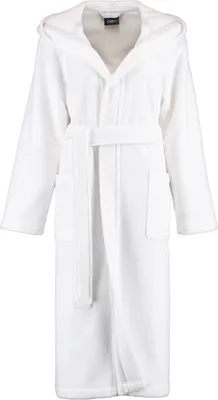 Produktbild von Cawö Damen-Kapuzen-Bademantel 827 Farbe weiß Größe XL