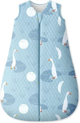 Produktbild von Babyschlafsack 90 cm, 1,5 TOG, Baumwolle, schwanenblau, für Herbst