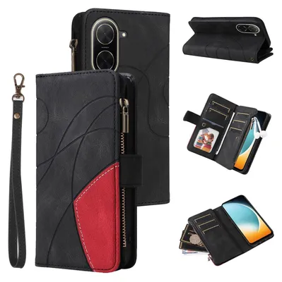 Immagine prodotto di Custodia a portafoglio con cerniera in Pelle finta per Xiaomi Redmi A5 4G / Poco C71, nera