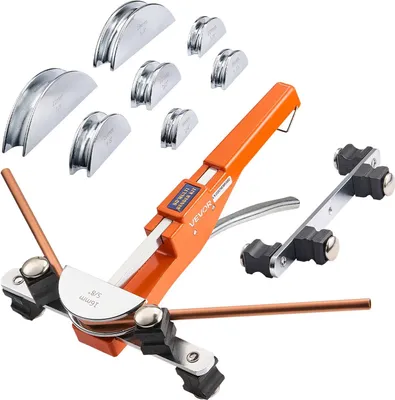 Obrázek produktu pro Ohýbačka trubek VEVOR, 6–22 mm, ohýbačka trubek do 90°, dopředu, ruční ohýbací nástroj, ohýbačka se 7 čelistmi z hliníkové slitiny, nástroje HVAC, pro údržbu měděných a hliníkových chladicích zařízení