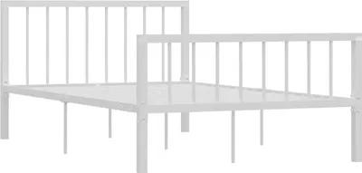 Produktbild von vidaXL Bettgestell Weiß Metall 120x200 cm