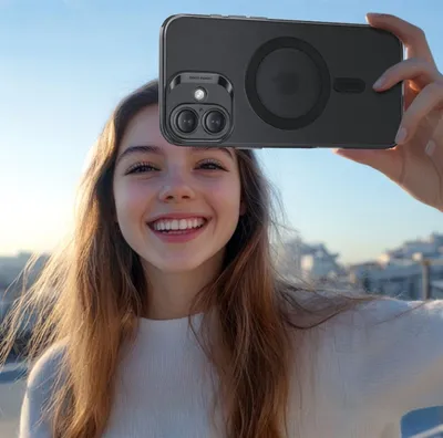 Obrázok produktu pre Puzdro ESR Zero Clear (HaloLock), kompatibilné s iPhone 16, čierny matný povrch
