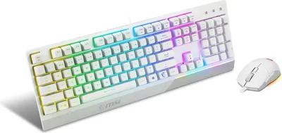Produktbild von Combo White DE GK30 Gaming Tastatur und GM11 Gaming Maus (kabelgebunden, Plunger Switch, QWERTZ Layout,