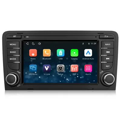 Zdjęcie produktu dla Radio samochodowe CarPlay do Audi A3 S3 RS3 8P 8V, lata produkcji 2003-2013, system Linux, nawigacja, Android Auto, Bluetooth, WiFi, RDS