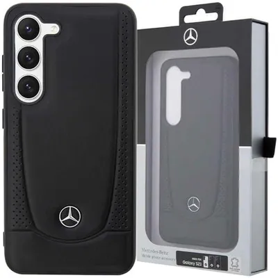 Produktbild von Mercedes MEHCS23FEARMBK S23 FE S711 schwarz hardcase Leather Urban Schutzhülle