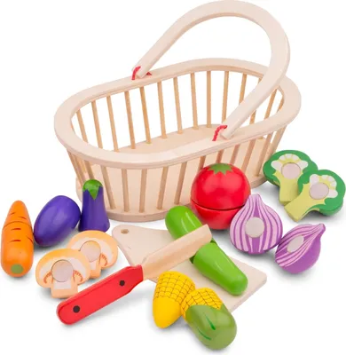 Obrázok produktu pre Nová krájacia súprava Classic Toys - košík na zeleninu