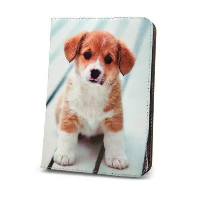 Obrázek produktu pro Knížkové pouzdro (Fashion) Cute Puppy univerzální 9-10"