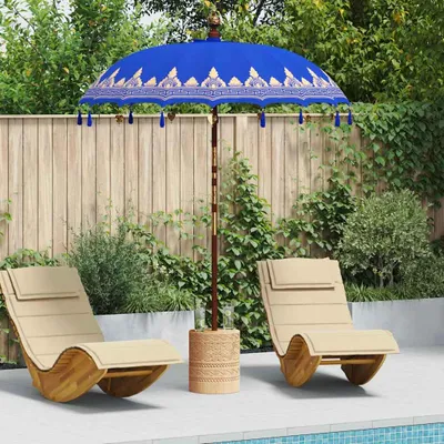 Zdjęcie produktu dla vidaXL Parasol balijski niebieski 185 x 185 x 260 cm