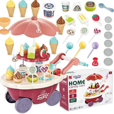 Produktbild von Woopie Food Truck Süßwarenwagen Eiscreme-Süßwarenständer Sound Light + 36 Zubehör