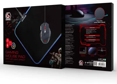 Image de GEMBIRD Gembird MP-GAMELED-M mouse pad Gaming mouse pad Black