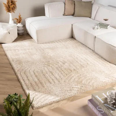 Produktbild von Volero - Teppich Skandinavisch - Lova Arches Beige - 140x200cm - Wohnzimmer, Schlafzimmer, Jugendzimmer - Skandinavisch, Japandi