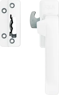 Produktbild von AXA Fensterschloss – Sicherheitsfenstergriff – Zylinder – Rechtsdrehend – Weißes Aluminium – Gleichschließend