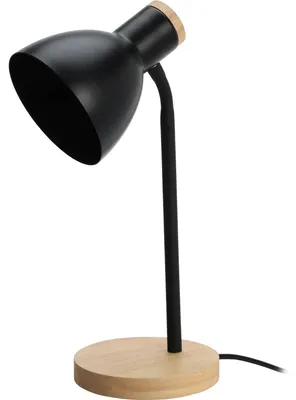 Produktbild von Tischleuchte/Schreibtischleuchte Design Light - Holz - schwarz - 36 cm