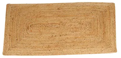 Produktbild von Esha Jute Teppich Natur rechteckig handgeknüpft Spiralmuster umweltfreundlich