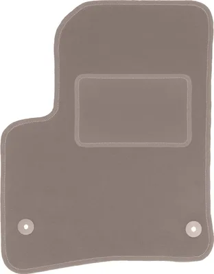 Produktbild von Fahrerfußmatte Velours beige passend für Volkswagen Touareg I (2002-2010, SUV) – mit Befestigungen – passgenau