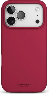 Imagen del producto de Funda de silicona suave Vonmählen, compatible con Apple iPhone 17 Pro Max, 17,5 cm (6.9"), color rojo