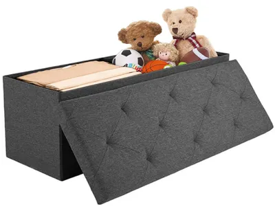 Productafbeelding van DUMOS Zitbank met opbergruimte, opbergbox met deksel, 110 x 38 cm, kistenbank