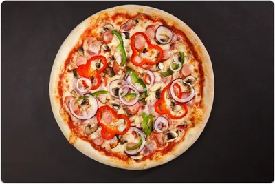 Produktbild von Küchenmatte 80x120 cm Vinylmatte Bodenmatte Dekoration - leckere italienische pizza