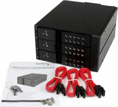 Obrázek produktu pro StarTech.com HSB3SATSASBA, 0 TB, SATA, Serial ATA II, Serial ATA III, 3.5", 1,2 kg, Černá