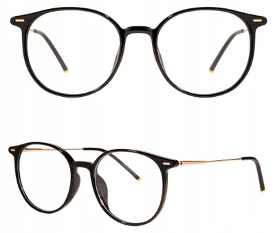Produktbild von Theblogshop NERJA Damen Nerd Brille Schwarz TR90 Leicht