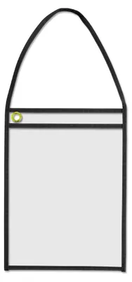Image de Porte-billets C-Line avec lanière, cousu, noir, transparent des deux côtés, dimensions : 22