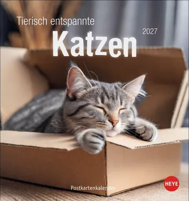 Produktbild von Tierisch entspannte Katzen Postkartenkalender 2027