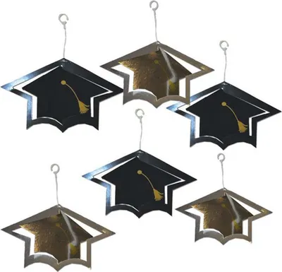 Produktbild von Swirldeko Graduation Abschlusshüte 6 Stück